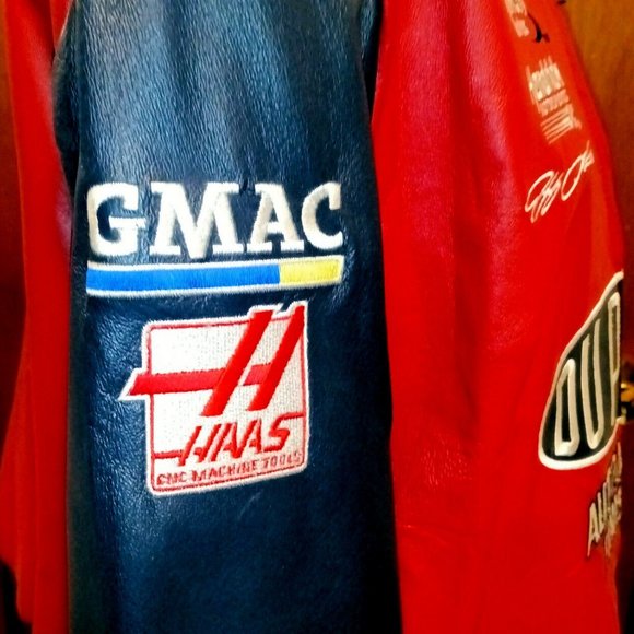 Vintage Women's Jeff Gordon #24 DuPont Red Leather NASCAR Jacket Sz Medium - Picture 5 of 7